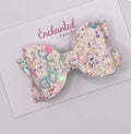 Confetti Hearts Glitter - 2.5" Hair Bow Clip