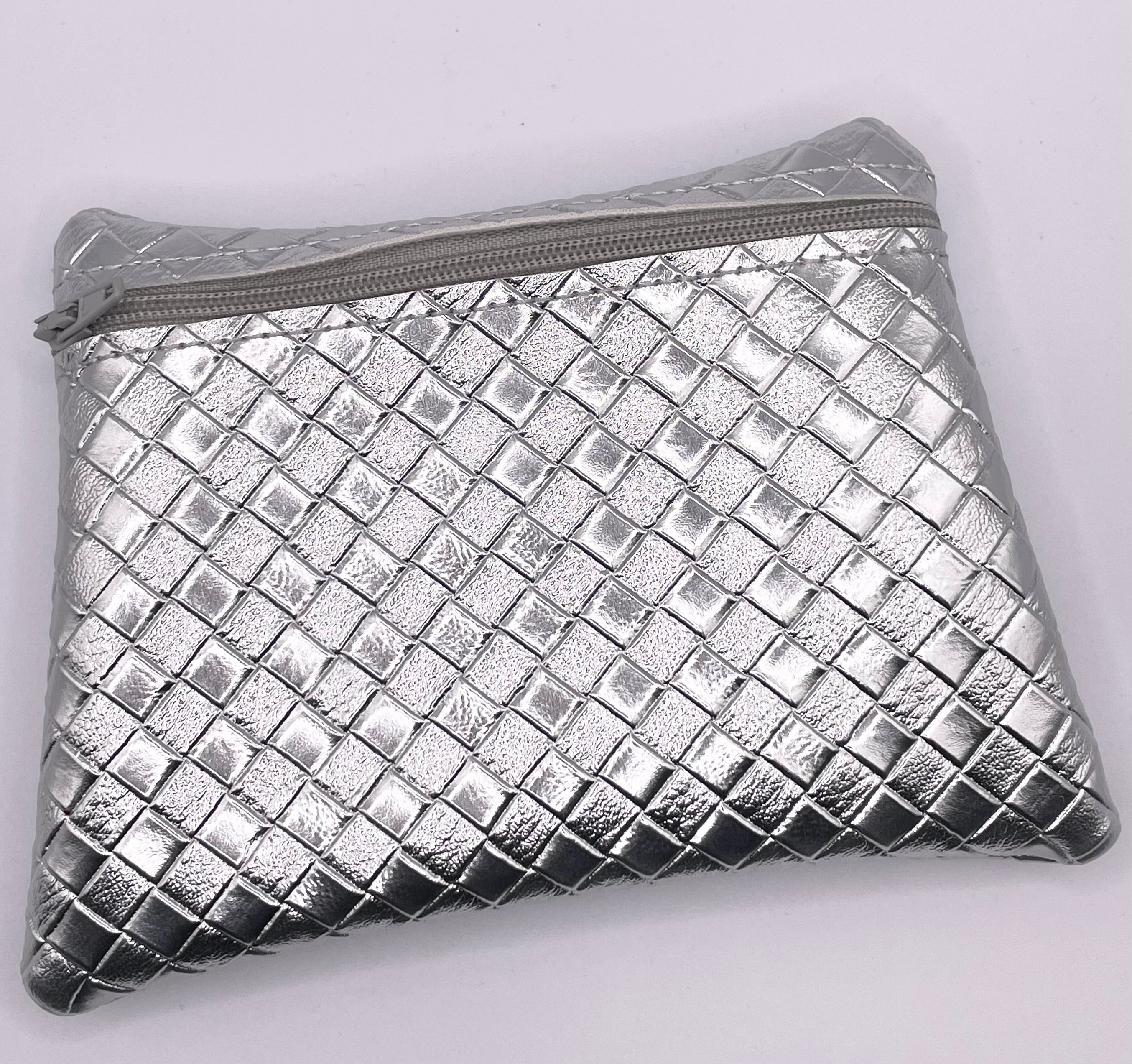 Silver Basket Weave Purse