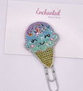 Green  Ice Cream Feltie Paper Clip Book Mark