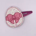Bow Easter Egg Feltie Snap Clip