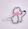 Poodle Feltie Snap Clip