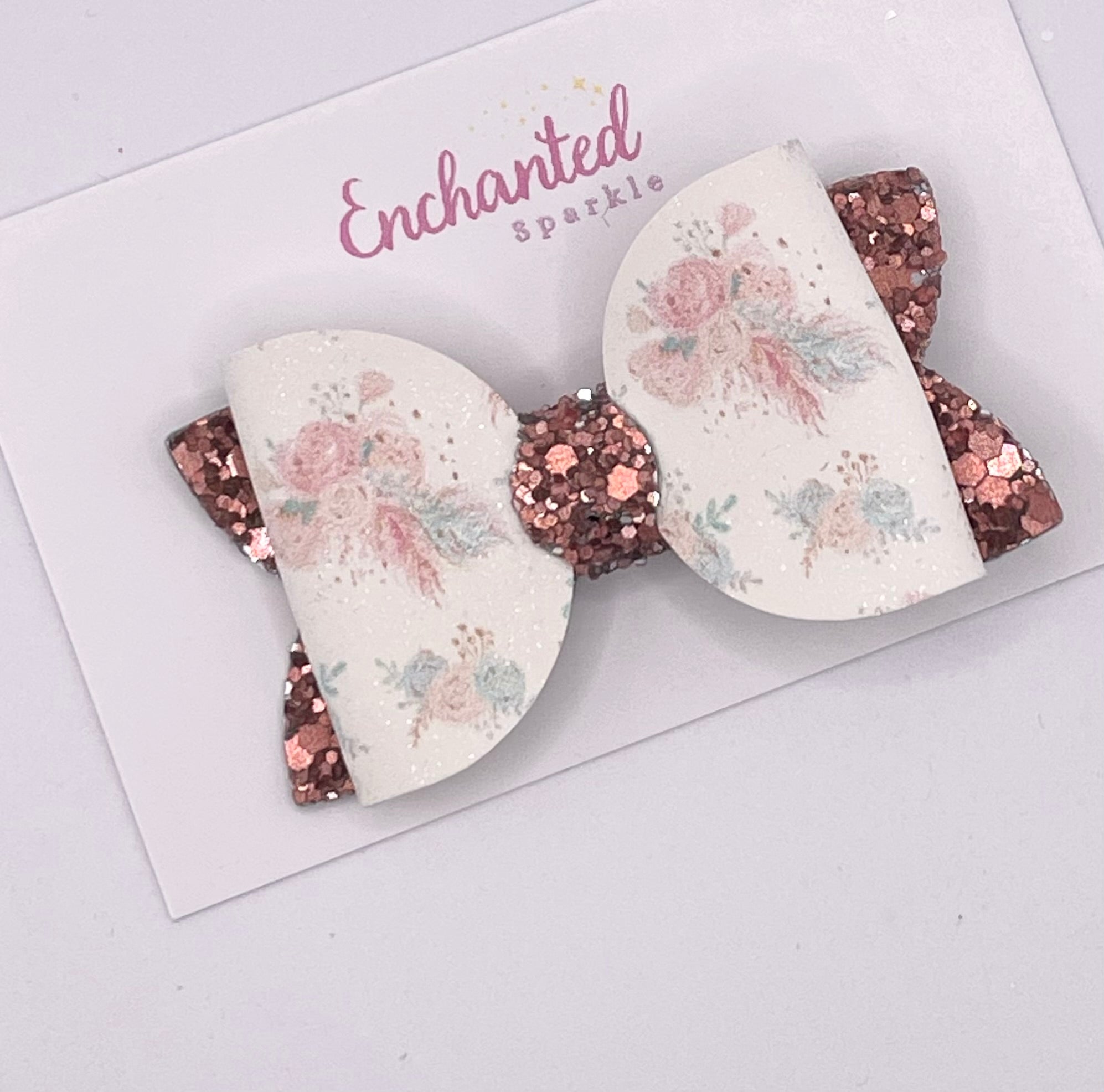 Floral - 2.5" Hair Bow Clip