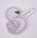 Swan Feltie Snap Clip