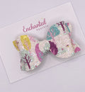 Trees glitter - 2.5" Hair Bow Clip