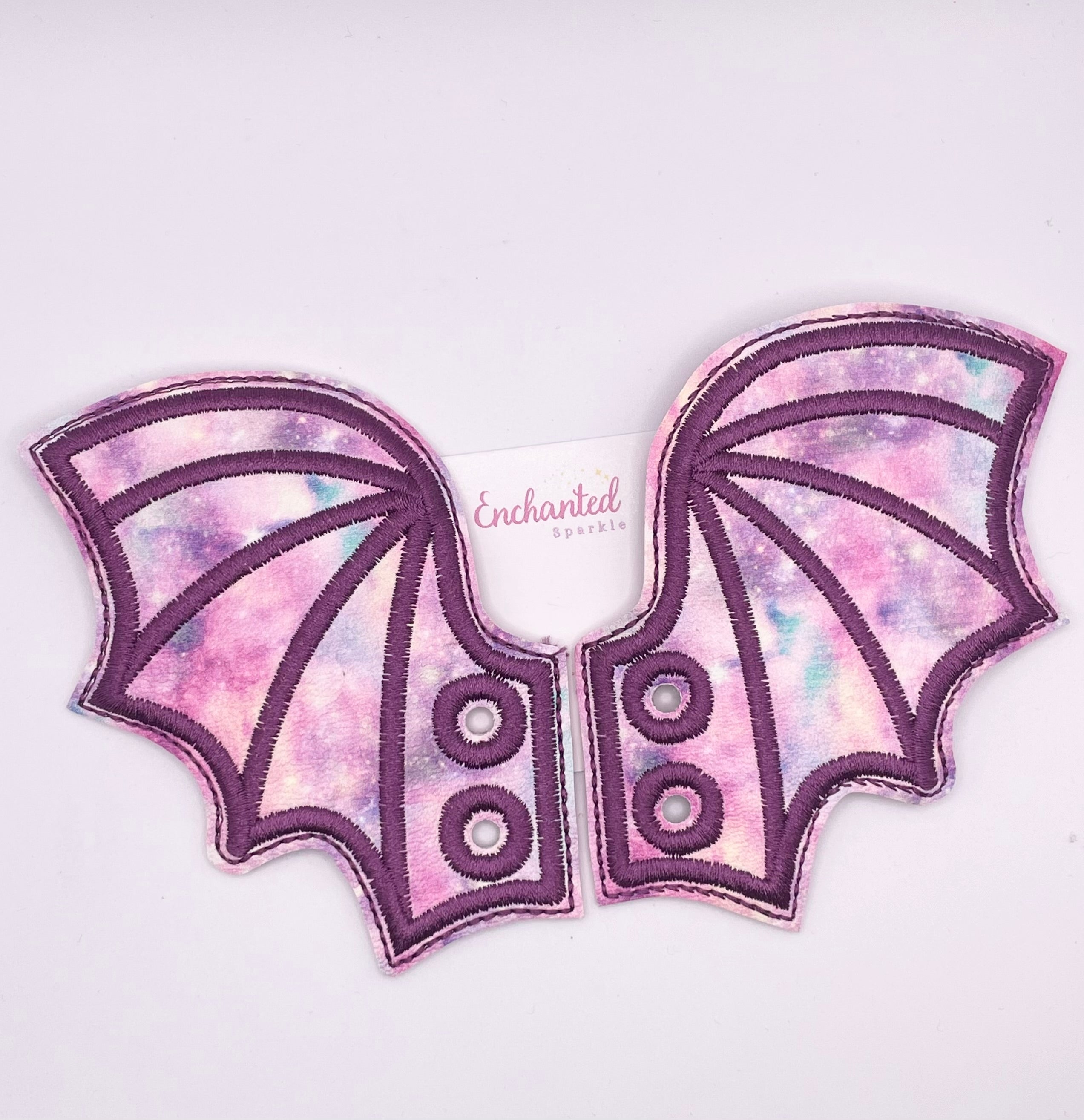Purple Galaxy Shoe Lace Wings