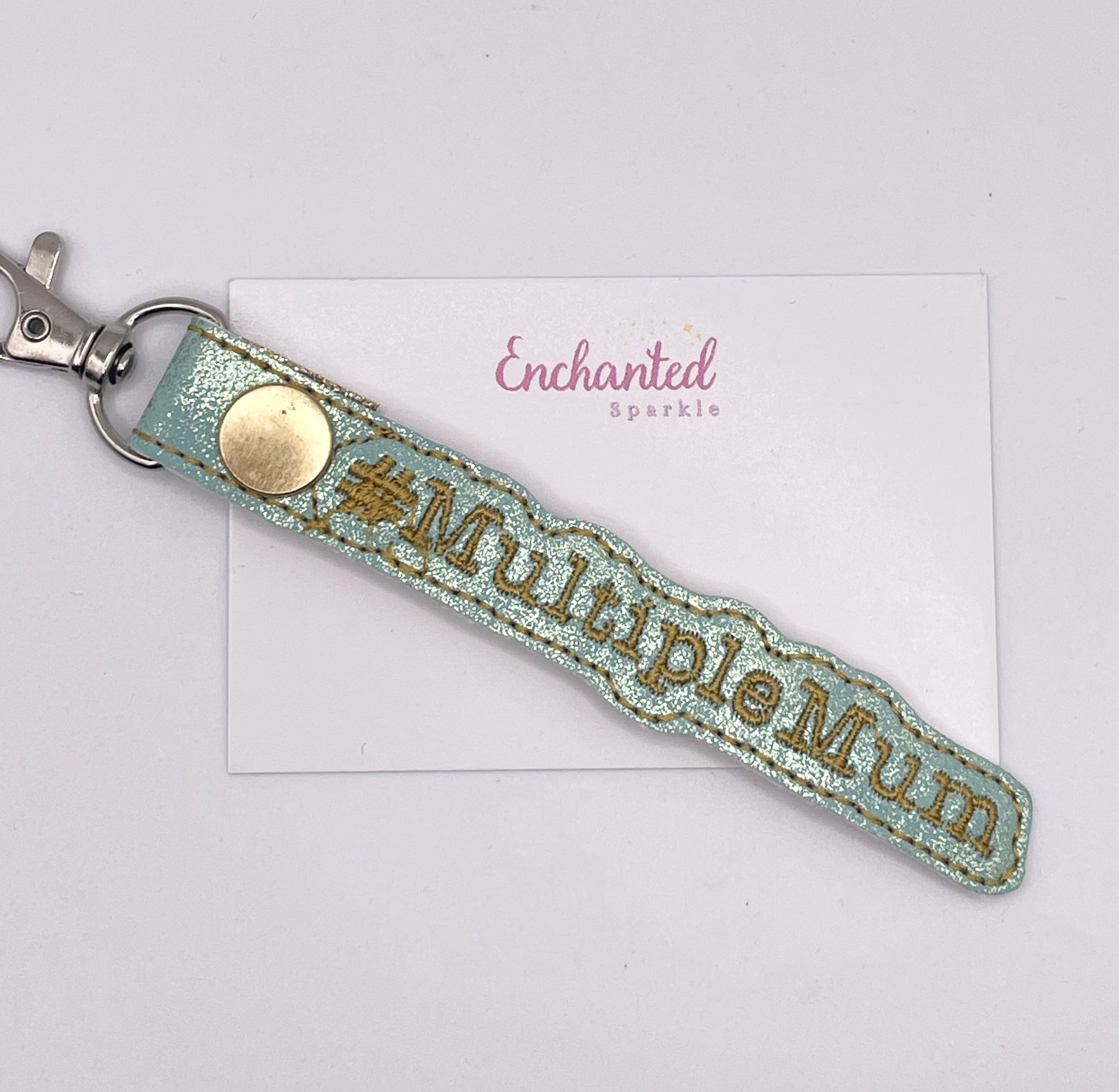 Multiple Mum - shimmer Key Fob