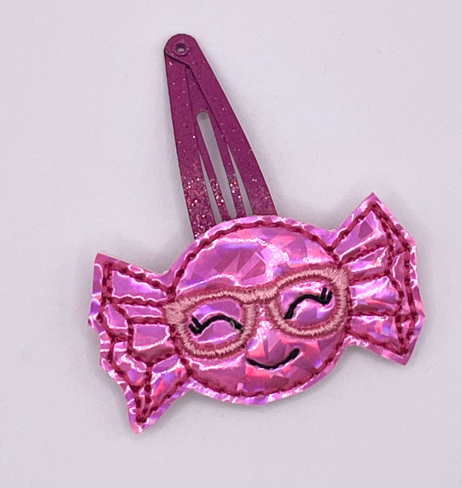Pink Sweetie Feltie Snap Clip