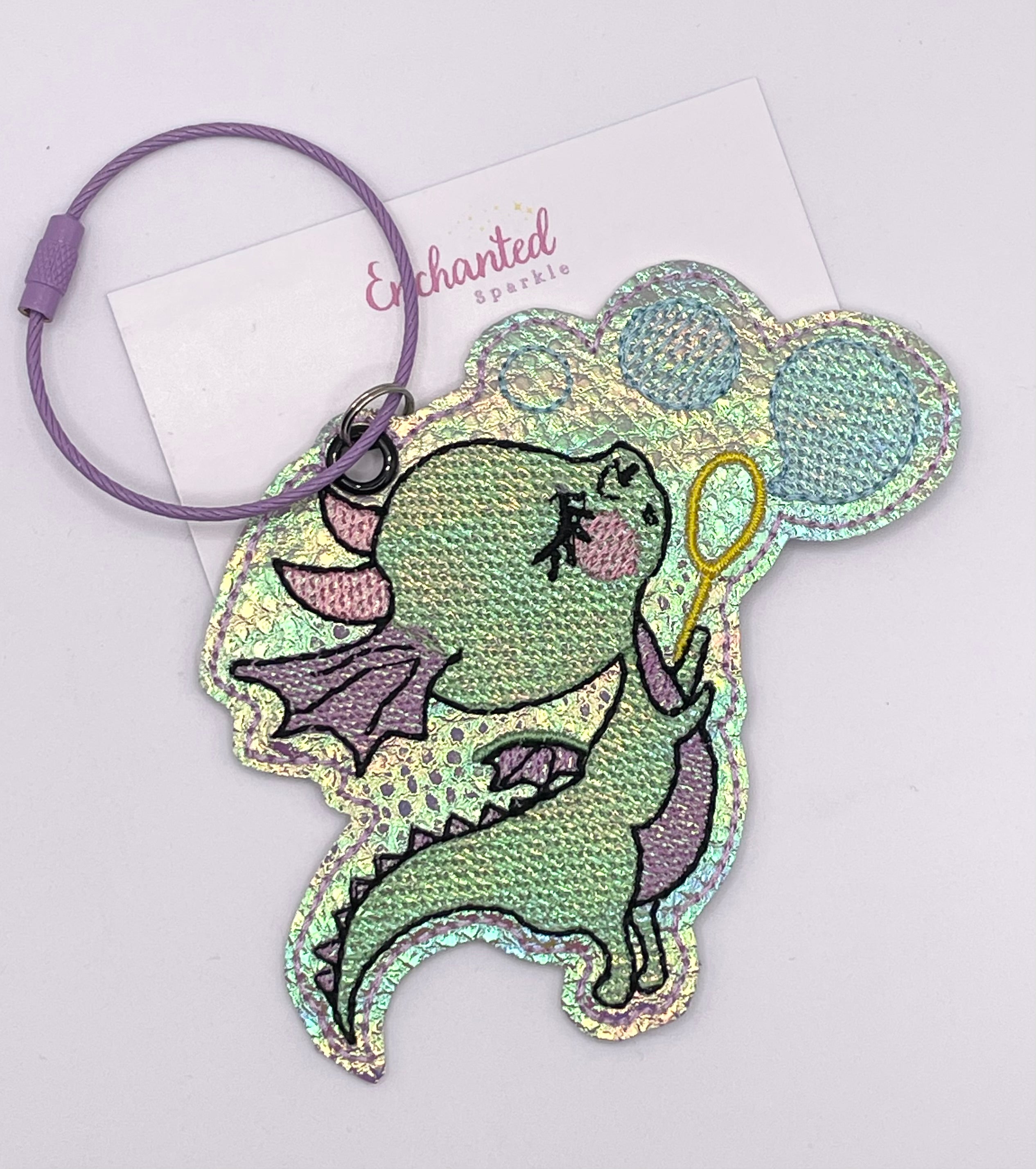 Bubble Dragon Bag Tag