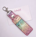 Pastel Rainbow Lip balm Holder Key Fob