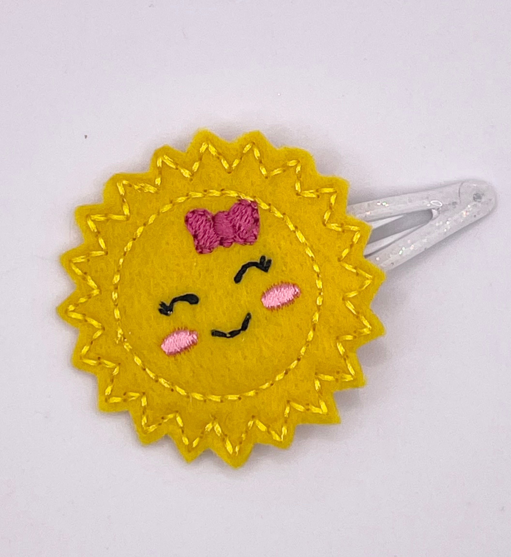 Pretty Sun Feltie Snap Clip
