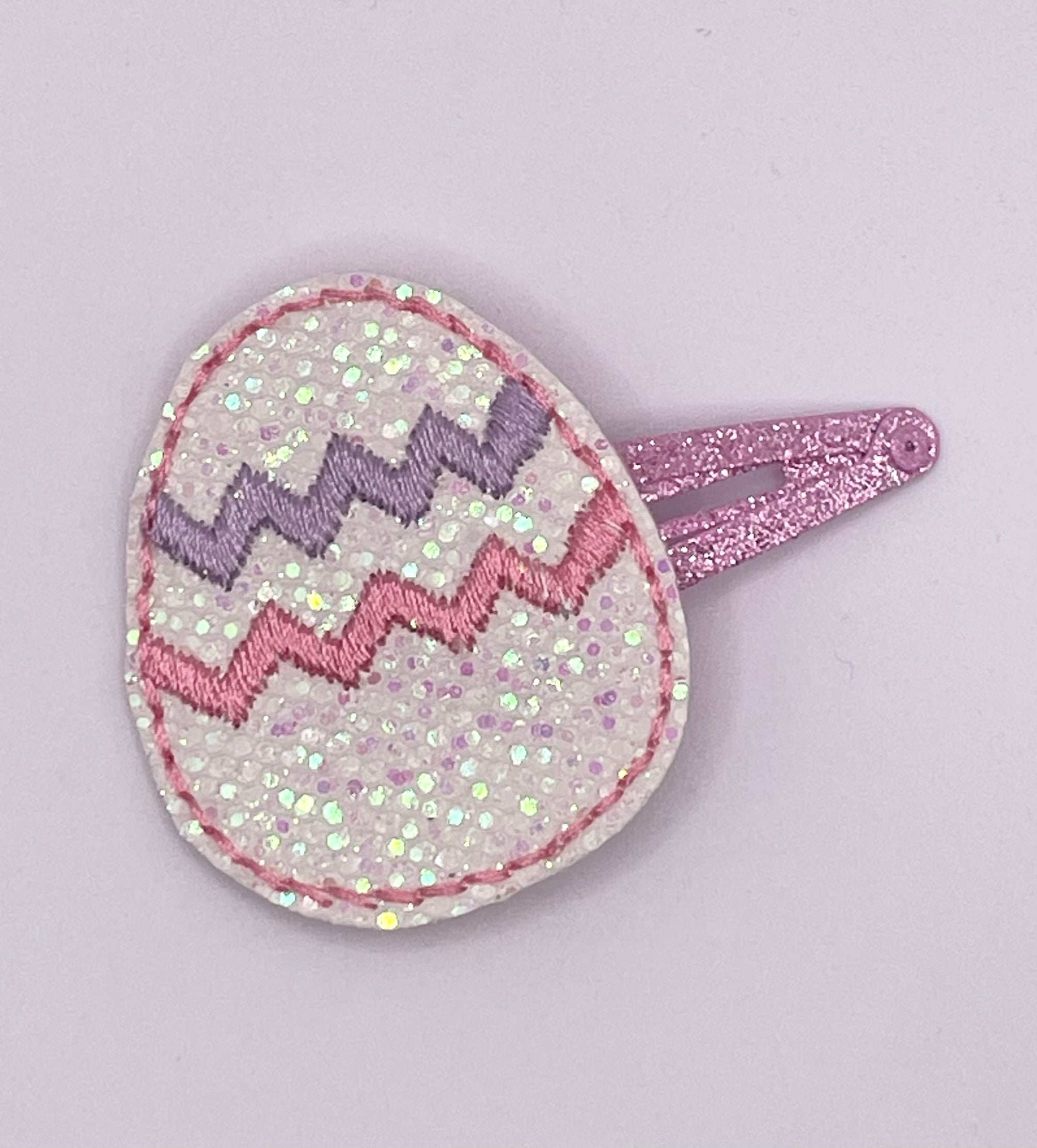 Chevron Easter Egg Feltie Snap Clip