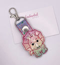 Rainbow Dinosaur Key Fob