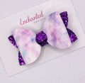 Purple Galaxy - 2.5" Hair Bow Clip