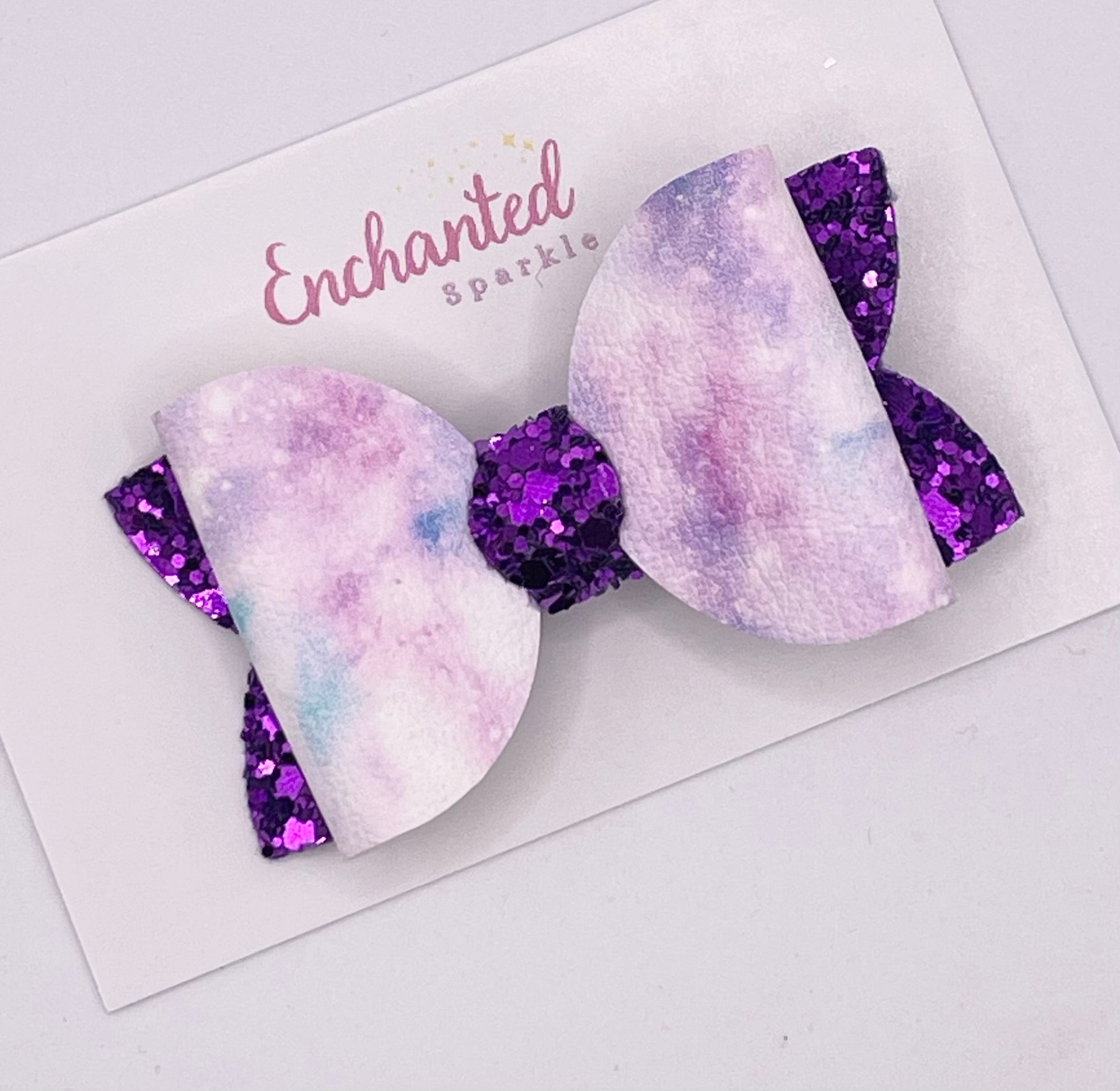 Purple Galaxy - 2.5" Hair Bow Clip