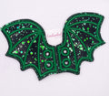 Green & black Glitter Shoe Lace Wings