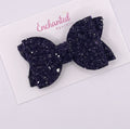 Deep Purple Glitter - 2.5" Hair Bow Clip