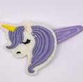Purple Unicorn Feltie Snap Clip