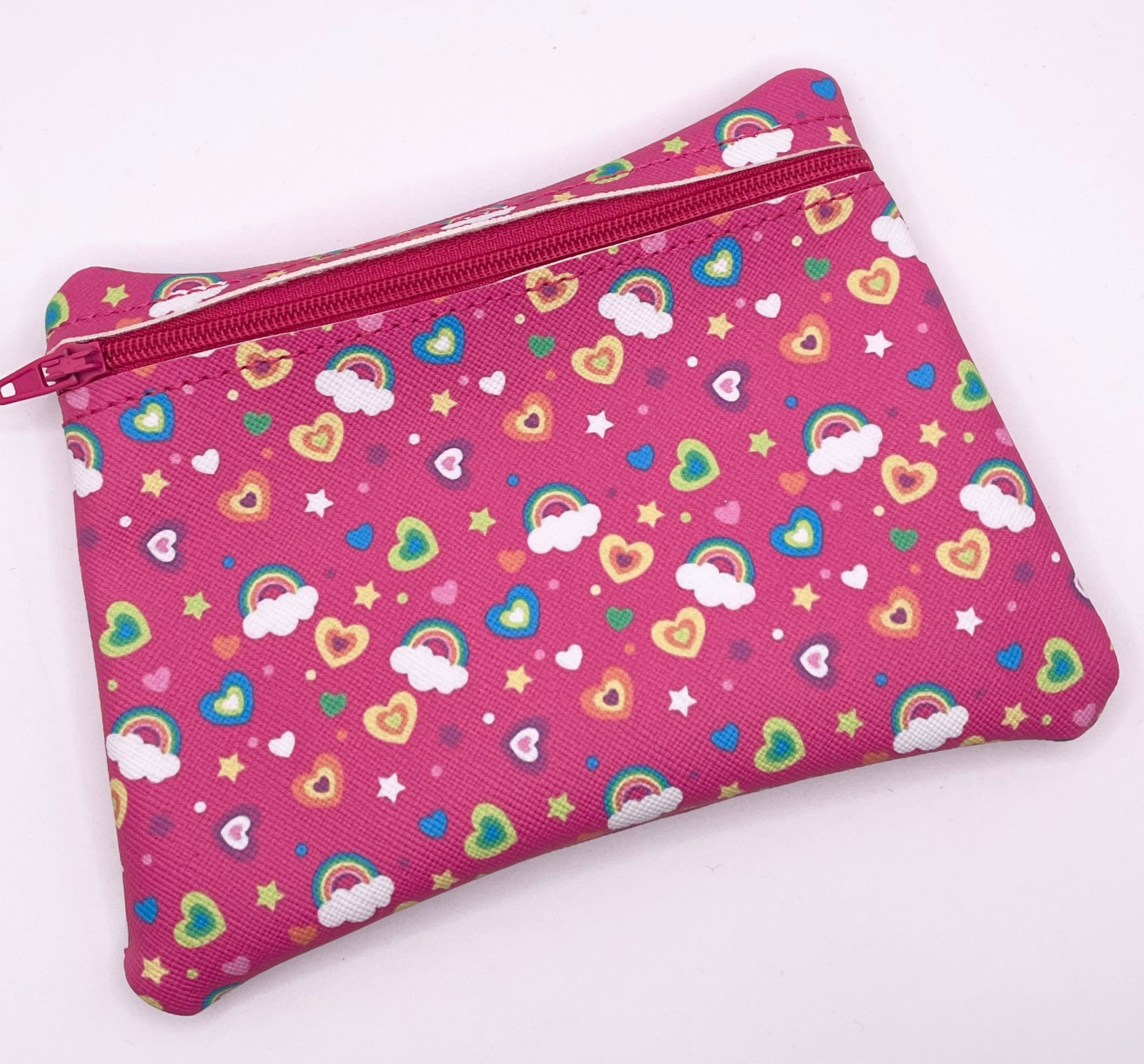 Pink Hearts and Rainbows Purse