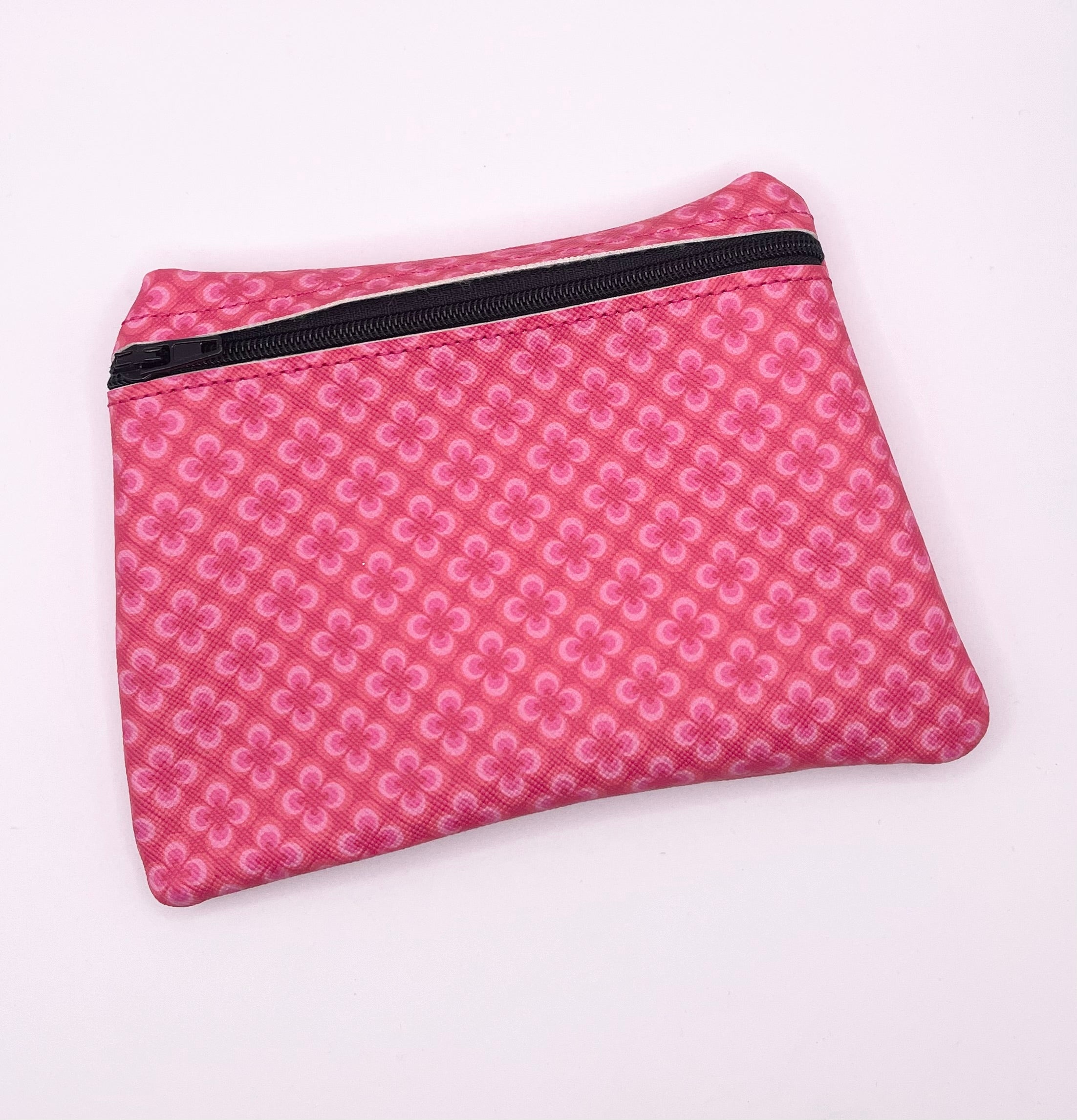 Hot Pink Retro Floral Purse