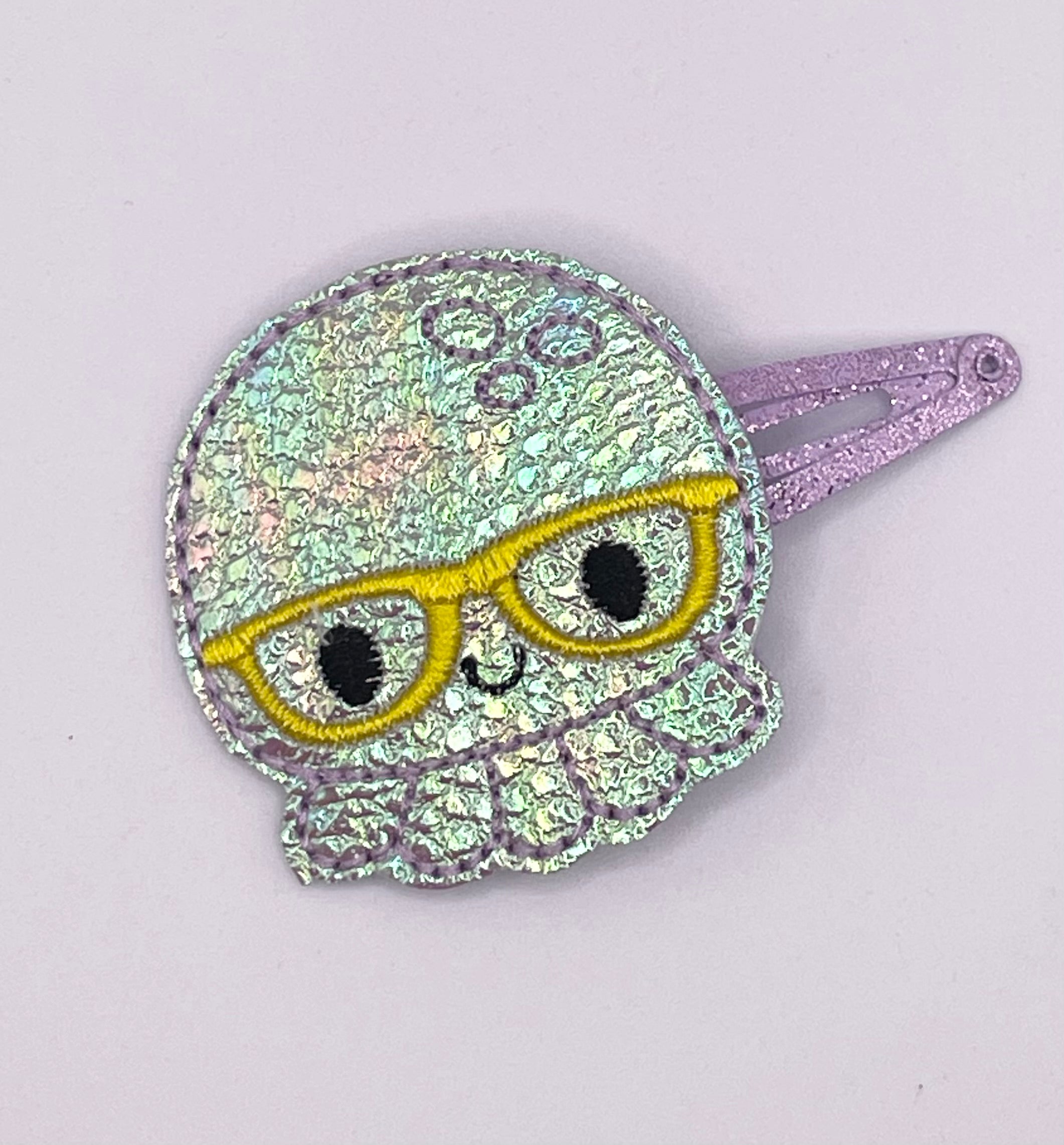 Purple Jellyfish Feltie Snap Clip