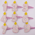 Birthday Candle 1-9 Feltie Snap Clip