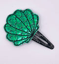 Green Shell Feltie Snap Clip