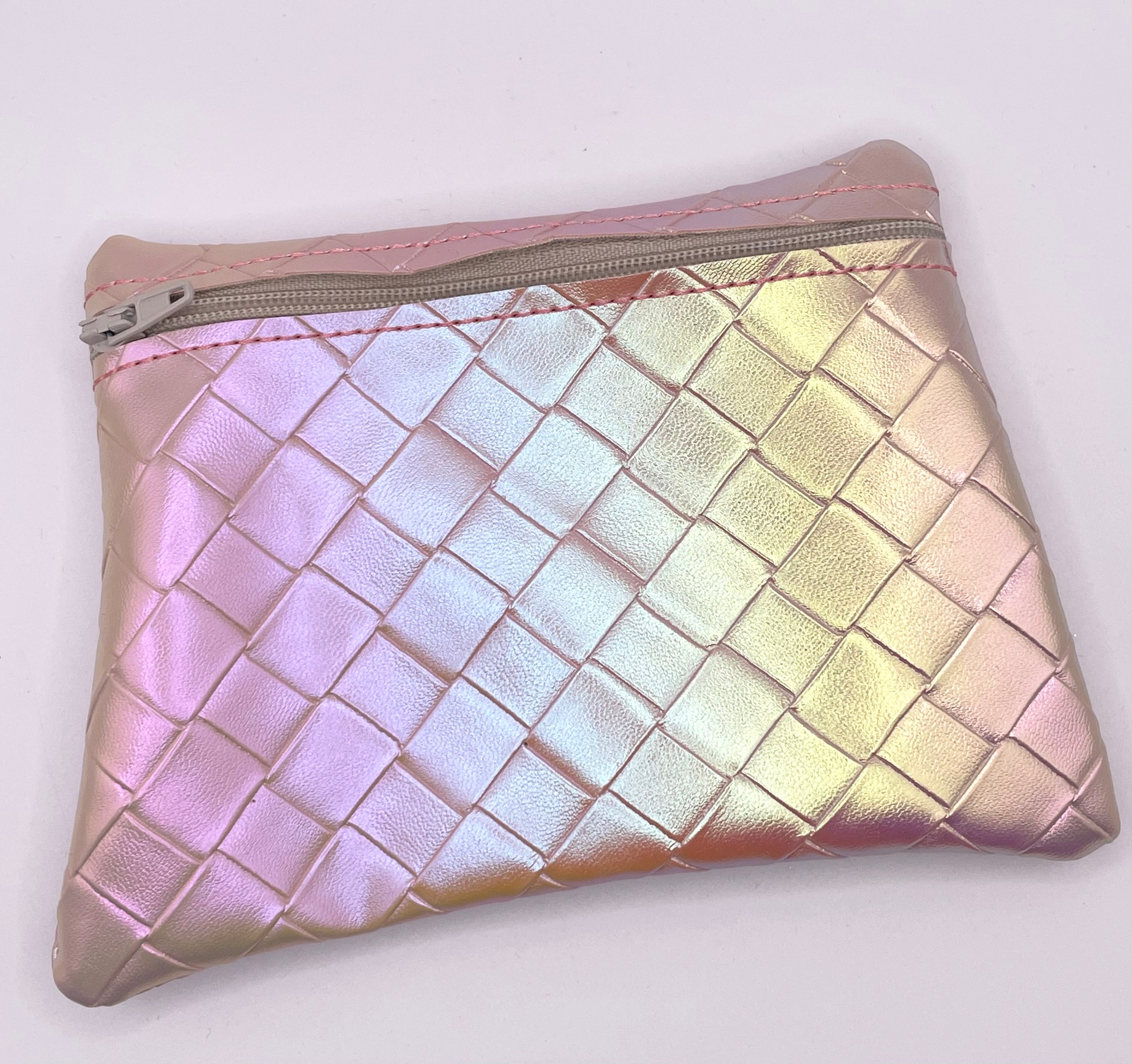 Pink Basket weave  Purse