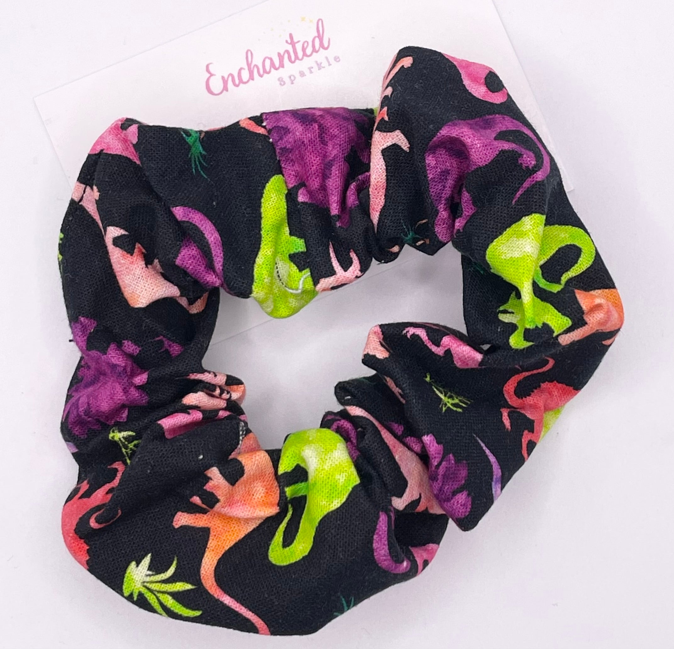 Dark Dinosaur Hair Scrunchie