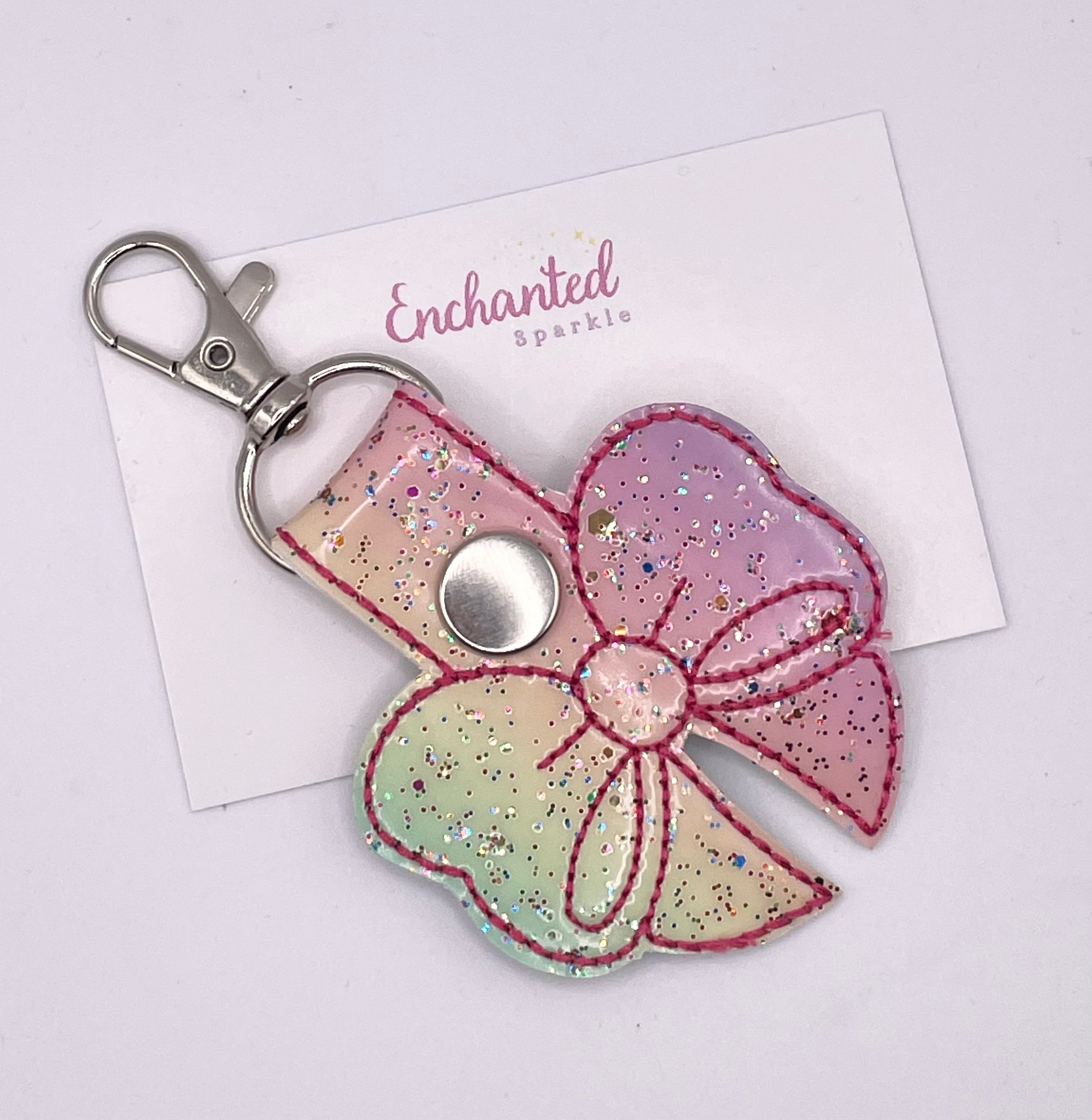 Rainbow Bow Key Fob