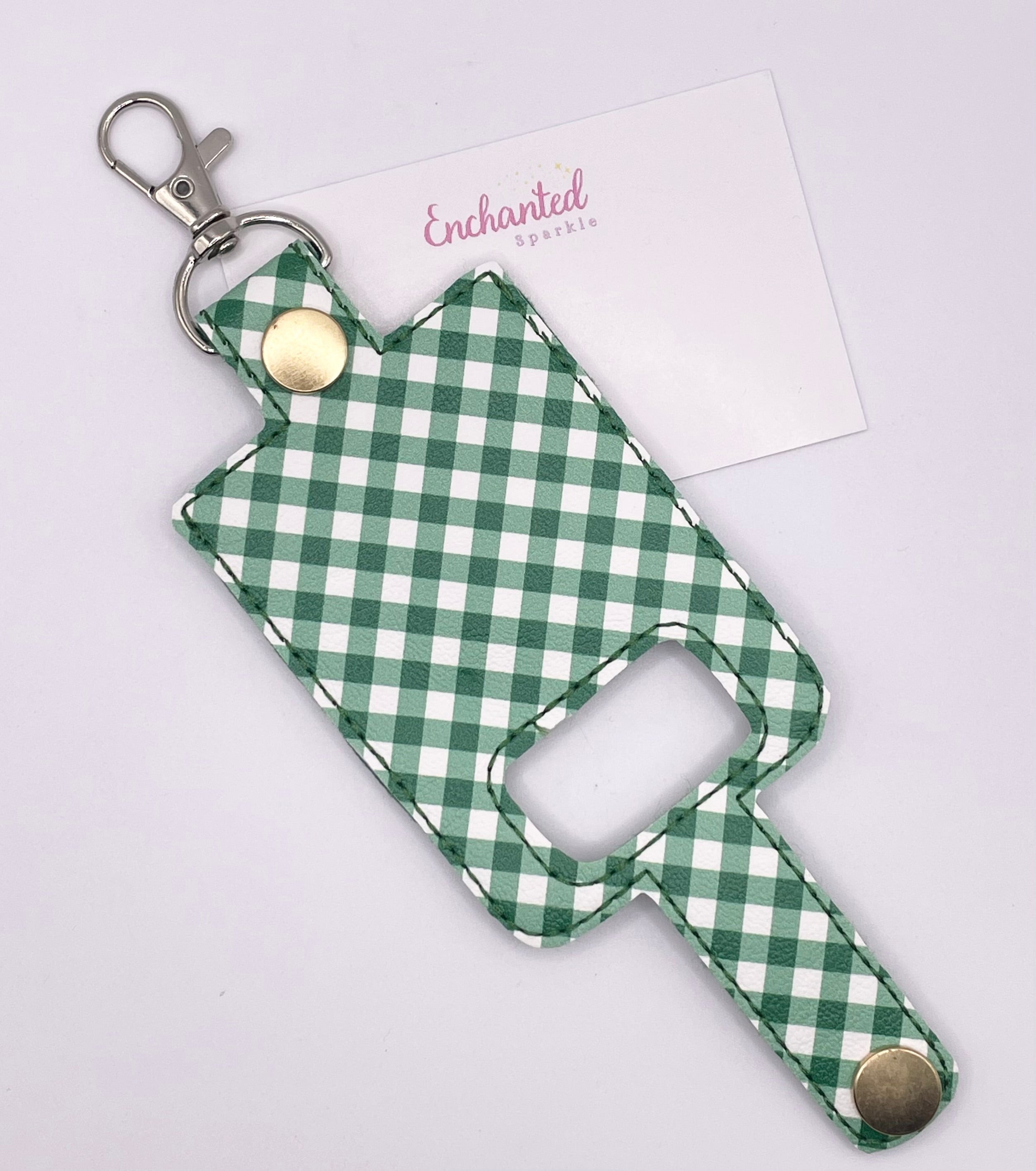 Green Gingham Inhaler Case