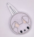 Peeking Bunny Feltie Snap Clip
