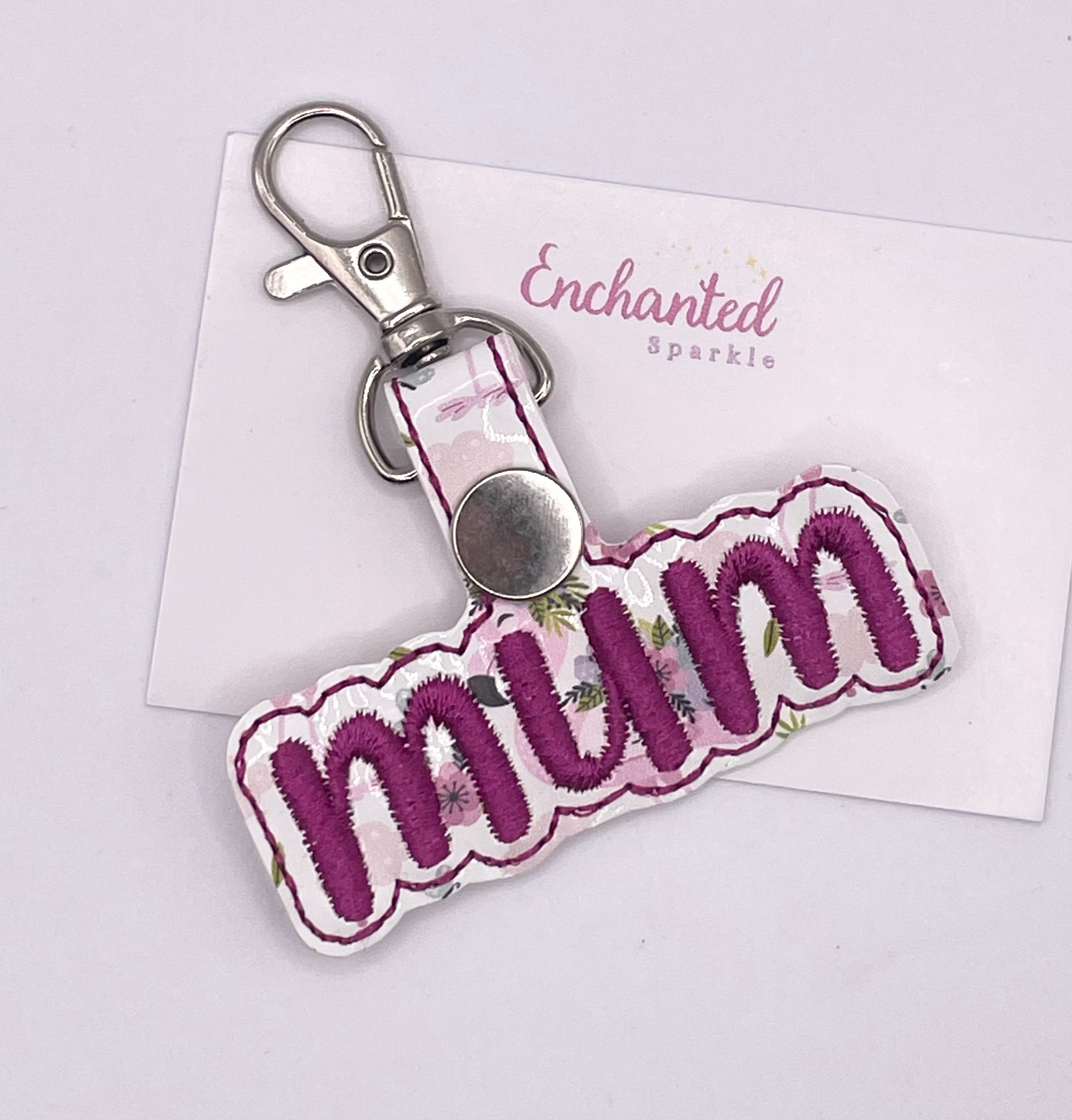 Floral Mum Key Fob
