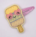 Yellow Ice Lolly Feltie Snap Clip