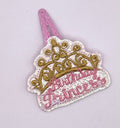 Birthday Princess Feltie Snap Clip