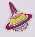 Pink Planet Feltie Snap Clip