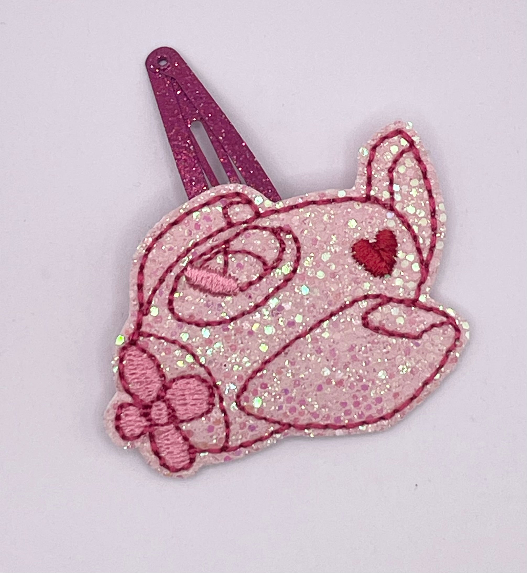 Pink Aeroplane Feltie Snap Clip