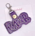 Purple Rawr Key Fob