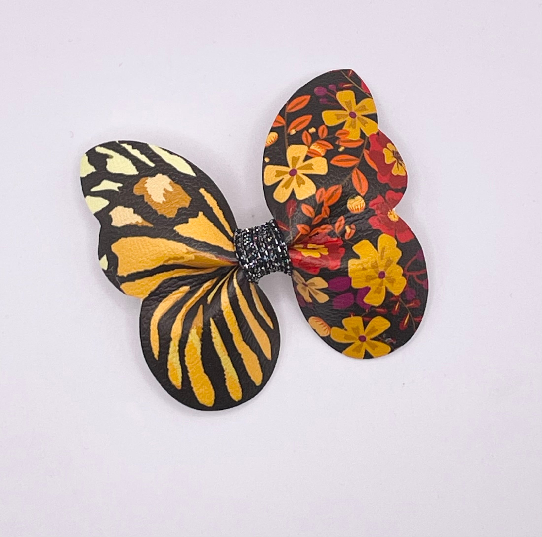 Autumn Floral Butterfly Hair Clip